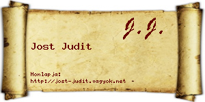 Jost Judit névjegykártya